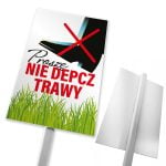 Tabliczka nie deptać trawnika, słupek - obrazek 2