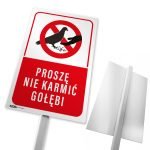 Tabliczka proszę nie karmić gołębi / słupek - obrazek 2