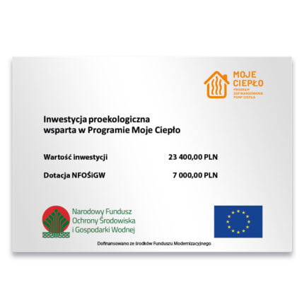 tabliczka moje cieplo 5.0