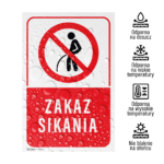 Tabliczka PVC: Zakaz Sikania! - obrazek 3