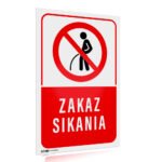 Tabliczka PVC: Zakaz Sikania!