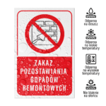 TABLICZKA PCV zakaz zostawiania odpadów remontowych - obrazek 3