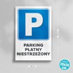 Tabliczka Parking płatny niestrzeżony - obrazek 2