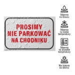 Tabliczka Prosimy nie parkować na chodniku - obrazek 2