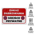 Tablica Informacyjna Zakaz Parkowania - obrazek 3