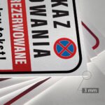 Zakaz parkowania Miejsce zarezerwowane, Tabliczka edytowalna 21x30 cm - obrazek 3