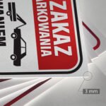 Tabliczka - Zakaz parkowania Grozi odholowaniem - obrazek 3