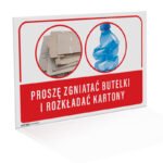 Tabliczka informacyjna PCV Proszę Zgniatać Butelki