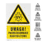 Tabliczka UWAGA PROMIENIOWANIE NADFIOLETOWE - obrazek 2