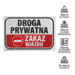 Tabliczka Droga Prywatna Zakaz Wjazdu - obrazek 3