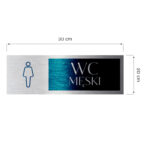 Tabliczka WC męski I dibond szczotkowany I 10x30 cm I - obrazek 3