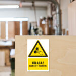 Tabliczka UWAGA ELEMENTY RUCHOME - obrazek 4