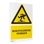 Tabliczka UWAGA NIEBEZPIECZEŃSTWO POTKNIĘCIA