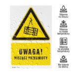 Tabliczka UWAGA WISZĄCE PRZEDMIOTY - obrazek 3