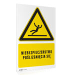 Tabliczka NIEBEZPIECZEŃSTWO POŚLIZGNIĘCIA SIĘ