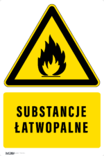 Tabliczka SUBSTANCJE ŁATWOPALNE - obrazek 5