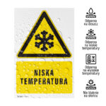 Tabliczka UWAGA NISKA TEMPERATURA - obrazek 2