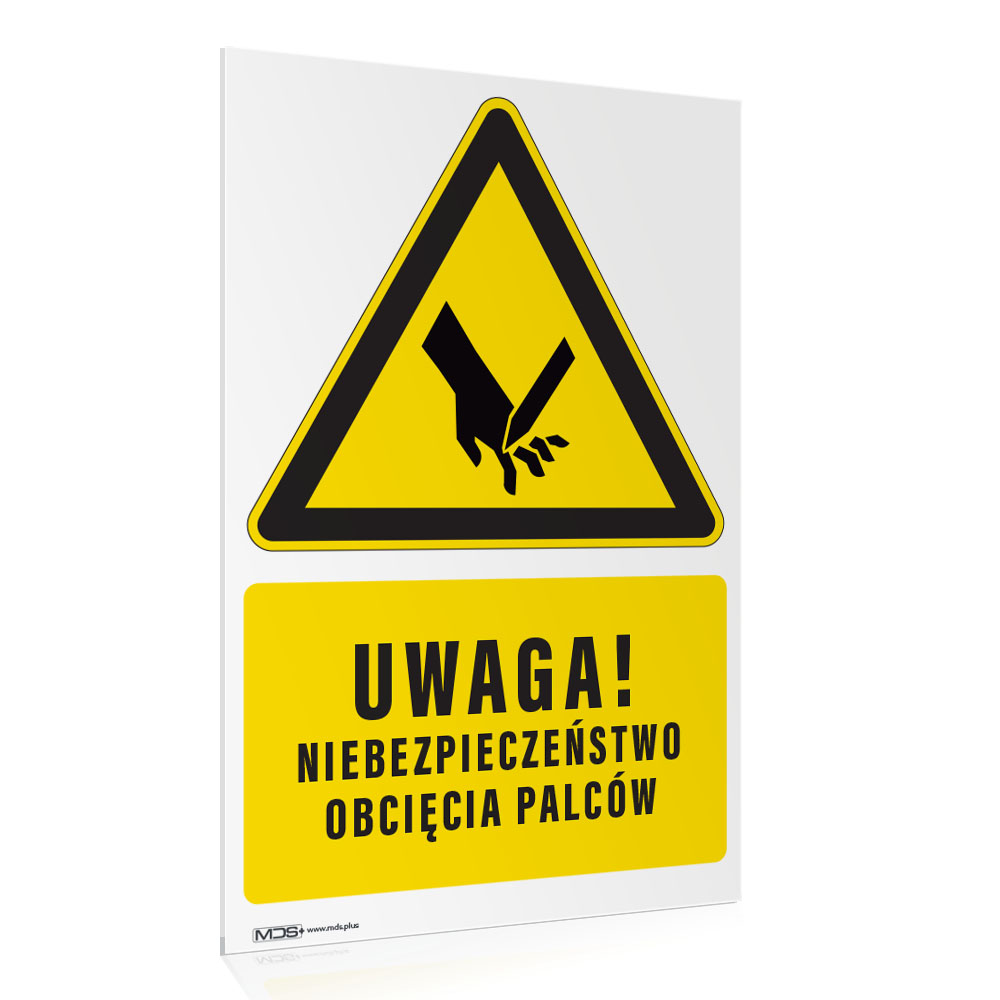2b24fbc39d155bf4d7b626997a328788.jpg Tabliczka NIEBEZPIECZEŃSTWO OBCIĘCIA PALCÓW - obrazek 1