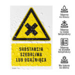 Tabliczka SUBSTANCJA SZKODLIWA lub DRAŻNIĄCA - obrazek 2