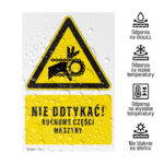 Tabliczka RUCHOME CZĘŚCI MASZYNY - obrazek 2