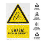 Tabliczka UWAGA RUCHOME ELEMENTY - obrazek 2