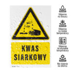 Tabliczka - ostrzegawcza KWAS SIARKOWY - obrazek 3