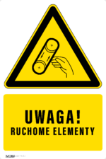 Tabliczka UWAGA RUCHOME ELEMENTY - obrazek 5