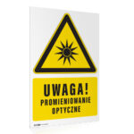 Tabliczka UWAGA PROMIENIOWANIE OPTYCZNE