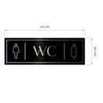 Tabliczka WC damskie meskie I dibond szczotkowany I 10x30 cm I SE1 - obrazek 3