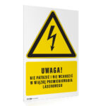 Tabliczka UWAGA WIĄZKA LASEROWA