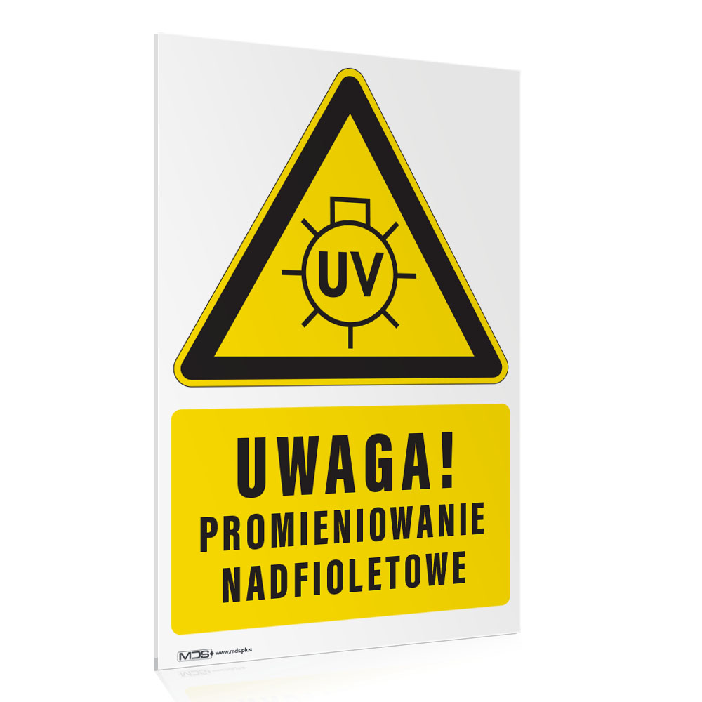 45ccf16b89ed53dd0b003a623f817a20.jpg Tabliczka UWAGA PROMIENIOWANIE NADFIOLETOWE - obrazek 1