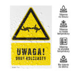 Tabliczka UWAGA DRUT KOLCZASTY - obrazek 4