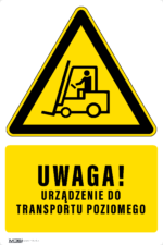 Tabliczka ostrzegawcza TRANSPORT POZIOMY - obrazek 5
