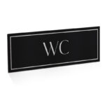 Tabliczka WC I dibond szczotkowany I 10x30 cm I