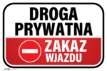 Tabliczka Droga Prywatna Zakaz Wjazdu - obrazek 6