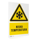 Tabliczka UWAGA NISKA TEMPERATURA
