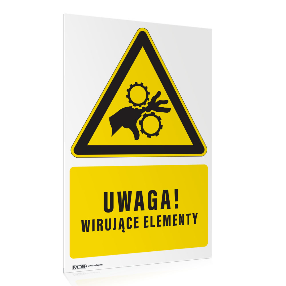 517a242a28df11756c32915aee7a38d1.jpg Tabliczka UWAGA WIRUJĄCE ELEMENTY - obrazek 1