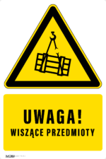 Tabliczka UWAGA WISZĄCE PRZEDMIOTY - obrazek 5