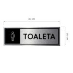 Tabliczka Toaleta męska I 10x30cm I dibond szczotkowany SE1 - obrazek 3