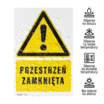 Tabliczka PRZESTRZEŃ ZAMKNIĘTA - obrazek 4