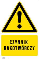 Tabliczka Uwaga Czynnik Rakotwórczy - obrazek 5