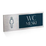 Tabliczka WC męski I dibond szczotkowany I 10x30 cm I