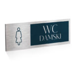 Tabliczka WC damski I dibond szczotkowany I 10x30 cm I