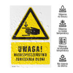 Tabliczka NIEBEZPIECZEŃSTWO ZGNIECENIA DŁONI - obrazek 2