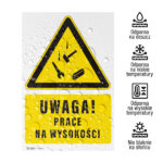 Tabliczka UWAGA PRACE NA WYSOKOŚCI - obrazek 2
