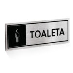 Tabliczka Toaleta męska I 10x30cm I dibond szczotkowany SE1