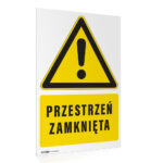 Tabliczka PRZESTRZEŃ ZAMKNIĘTA
