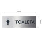 Tabliczka Toaleta Damska dibond szczotkowany 20x30 cm - obrazek 2
