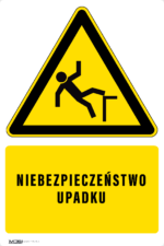 Tabliczka UWAGA NIEBEZPIECZEŃSTWO UPADKU - obrazek 5