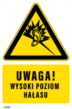 Tabliczka UWAGA WYSOKI POZIOM HAŁASU - obrazek 6